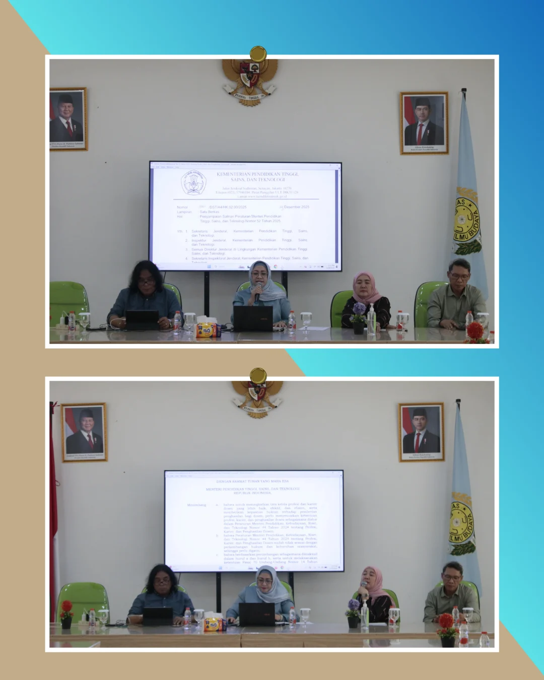 FIB USU melaksanakan Rapat Sosialisasi Permendikbudikti Nomor 52 Tahun 2025